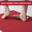 YDKGL Kitchen Mats for Floor, Super Absorbent Kitchen Rugs Non Slip Washable, Soft Imitation Linen Braided Kitchen Runner Rug, Standing Mat Sink Mat, Easy to Clean, Red 17x30