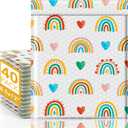 Metronic Bubble Mailers 8.5x12" 40pc Usable Size 8.5x11, Waterproof Mailing Padded Envelopes for Small Business, Cushioning Bubble Wrap Mailer Bags, Shipping Envelopes for Gift, Small Items Rainbow