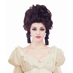 Rugelyss Short Wavy Brown Wig Big Bouffant Beehive Wigs for Women fits 70s 80s Costume or Halloween Vintage Cosplay Party