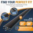Lindas Essentials Silicone Stove Gap Covers (2 Pack), Heat Resistant Oven Gap Filler Seals Spaces Between Stovetop and Counter, Easy to Clean Stove Side Guard (30 Inches, Black)