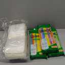 100 PCS Stand-Up Plastic Pouches with 100 Straws, Translucent Reclosable Zipper Bags for Cold & Hot Drinks