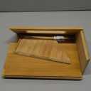NiHome Hand Towel Box Cover for Kleenex, Natural Bamboo Tissue Box Cover for Home, Office, Bathroom Decor, Fits Trapezium Kleenex Hand Towels Sizes, Bottom Pull-Out Design for Quick and Easy Refills