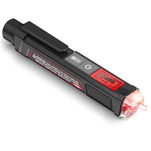 KAIWEETS Voltage Tester/Non-Contact Voltage Tester with Signal Percentage, Dual Range AC 12V/70V-1000V, Live/Null Wire Tester, Electrical Tester with LCD Display, Wire Breakpoint Finder (Black) (HT100s)