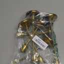 Gold Candlestick Holders Set of 6, Weighted, Metal Taper Candle Stick Holders, Vintage Christmas Brass Home Decor for Table, Mantel, Room Decorations Housewarming Gift Gold-6