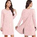 Deyeek Hospital Gowns for Women Open Back Tear Away Post Surgery Dress Long Sleeve with Shoulder Snaps Adaptive Nightgowns, M