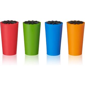 True Starburst: Silicone Bottle Silicone & Plastic Stoppers, 4 Cones, Multi Color,705