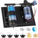12V Water Pump 7GPM and Accumulator Tank -1L 125PSI Durable, Ultra-Quiet Water Pressure System, Easy Installation, Reduces Pump Cycling, Smooths Water Flow for Home Use, RV, Marine and Off-Grid