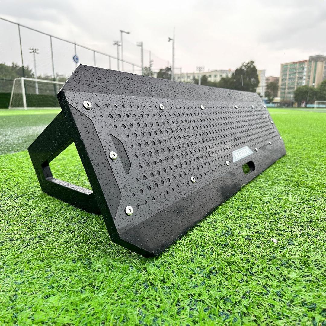 SteelRebound: Stainless Steel Soccer Rebounder with HDPE Board - Enhanced Rebound Performance, Stability, and Durability - Soccer Training Equipment (Black)