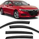 ISINLASSO Tape-On Rain Guards fit for Honda Accord 2018-2022,4 PCS | Outside-Mount, Low Profiles & Extra Durable, Window Deflector, Vent Shades, Window Visors For Wind, Rain, Car Accessories