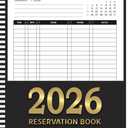 Reservation Book For Restaurant: 365 Day Dated Reservations Planner | Year-Round Dinner Table Organizer | Daily Hospitality and Appointment Tracking Log for Hotels and Restaurants Management, Paperback