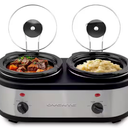 Ovente Dual Buffet Station Slow Cooker & Serving Station - Slo215br