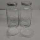 eleganttime 128 oz Mason Jars Extra Wide Mouth 2 Pack, 1 Gallon Glass Large Jars with Airtight Lid, Safe for Food Storage,Curing, Fermentation and Preservation