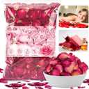 Sukh 5oz Dried Rose Petals Real Flower Petals for Bath Spa, Soap & Candle Making, Wedding Flower Confetti, Resin Crafts & DIY Decorations, Romantic Valentines Day & Event Decor