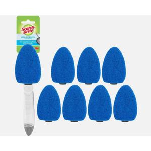ScotchBrite Non-Scratch Dishwand Kit, Includes 1 Wand & 7 Refill Pads, Keep Hands Out of the Mess