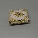 ELLDOO Vintage Music Box, Beige Metal Musical Jewelry Box Keepsake Box, Small Trinket Jewelry Storage Box Gift for Girl Women (Tune: You are My Sunshine)