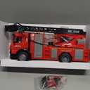 Fire Truck Toy, Toddler Toys Ages 3+, Realistic Sounds & Lights, Water Spray, Retractable Ladder, Red Fire Truck for Boys & Girls