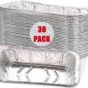 30 Pack Grease Cup Liners Compatible with Blackstone Griddles 17 22 28 30 36 Inch,Aluminum Foil Drip Pan Grease Catcher Liner for Blackstone Griddle Accessories,Black Stone Grease Trays