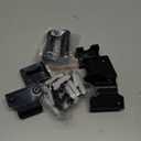 GRENFU Retractable Baby Gate Replacement Hardware Retractable Dog Gate Full Set Wall Mounting Accessories Brackets Latches Black A32 A32