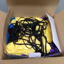 DomKom 6FT Long Easter Inflatable Bunny Outdoor Decorations, Build-in LED Lights Holiday Blow Up Yard Decoration, for Easter Holiday Party, Outdoor,Garden, Yard Lawn Dcor