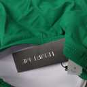 Tempt Me Women Vintage Swimsuit Two Piece Retro Halter Ruched High Waist Bikini (M, Green/White)