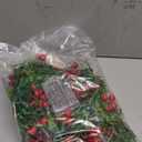 Joyhalo Christmas Garland with Lights Battery Operated - 5.6ft 20 LED Red Berry Lighted Christmas Garland, Christmas Decorations Prelit Garland Indoor Outdoor Fireplace, Stair, Railing, Mantle Decor (1 pack)