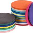 2 x PATIKIL Cotton Twill Tape 5/8 Inch 50 Yards Cotton Ribbon Bias Binding Tape Herringbone Webbing Trim for Sewing Gift Wrapping Craft DIY Dark Purple