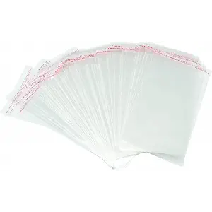 Borningfire 200 Pcs 6"x6" Square Clear Resealable Cello/Cellophane Bags Self Adhesive Sealing, Good for Bakery Candle Soap Cookie Candy Prints Card