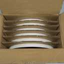 Famiware Mars 6 Pieces Dinner Plates, 10.25 inch Plate Set, Scratch Resistant, Stoneware Dinnerware, Kitchen Modern Rustic Serving Dishes, White