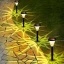 GIGALUMI 10 Pack Solar Lights Outdoor Waterproof, Outdoor Solar Lights for Yard, Solar Garden Lights, Yard Decorations Outdoor for Pathway, Patio, Garden, Driveway, Lawn, and Landscape(Warm White)
