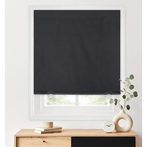 2 x LazBlinds 100% Blackout Roller Shades, No Tools No Drill Cordless Blinds for Windows, Thermal Insulated UV Protection Privacy Window Shades for Bedroom (36''W x 72''H, Black)