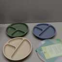 KeaBabies Suction Plates with Lids for Baby - 3-Pack 100% Silicone Toddler Plates with Suction, Divided, BPA-Free Baby Led Weaning Essentials for Kids, Dishwasher, Microwave Safe, Durable (Slate)