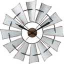 LaCrosse 404-3956 22" Metal Windmill Quartz Clock, Gray