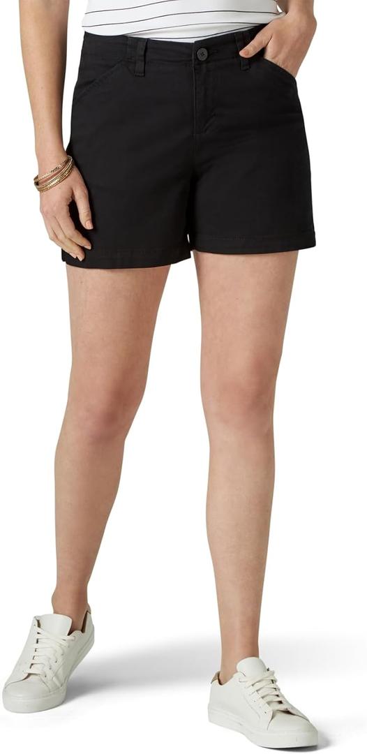 Lee Women's Legendary 5" Chino Short (Black, M)