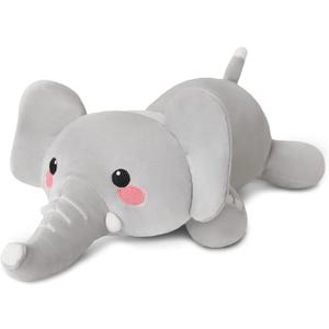 TOYSYM Weighted Stuffed Animals, Elephant Stuffed Animal with Weighted Beads, Cute Plush Toy Pillow Gifts for Adults Kids Boys Girls