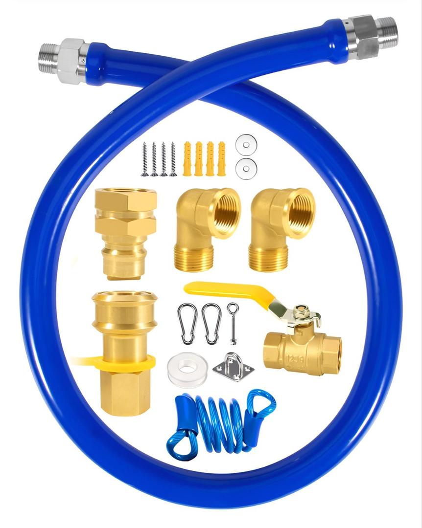 Replacement Dormont Blue Hose Commercial 48" Gas Hose Connector Kit