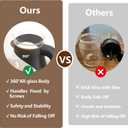 Upgraded Glass Coffee Carafe Replacement Parts, 12 Cup Coffee Pot Compatible with Ninja Coffee Maker Models CF090, CF091, CF092, CM300, CM305, CM360, CM400, CFP Series