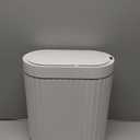 ELPHECO Bathroom Trash Can with Lid 2 Gallon Sensor Garbage Can, Automatic Trash Bin, Motion Sensor Trash Can, IPX5 Waterproof Plastic Wastebasket for Bathroom, Bedroom, Kitchen, Office, White Gold