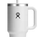 Hydro Flask 32 Oz Travel Tumbler with Handle, Lid and Straw - Insulated Stainless Steel in White