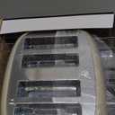 4 Slice Toaster Roter Mond Retro Stainless Steel with Bagel Defrost Cancel Function, 6 Browning Settings, Extre Wide Slot and Removable Crumb Tray, Cream, ST033