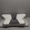 Cervical Neck Pillow for Pain Relief - Ergonomic Side Sleeper Pillow for Neck Support, Cooling Cervical Pillow for Sleeping, Contour Orthopedic Memory Foam Pillows for Back Stomach Sleepers (Dark Grey & White)