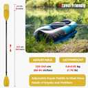 Kayak Paddle, Adjustable and Portable Kayaking Oar, 5-Piece, 220-240 cm/86-94"