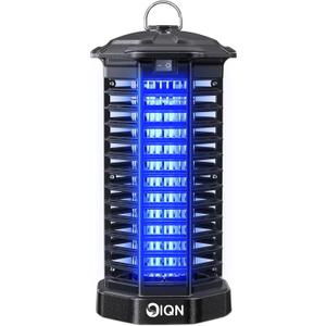 Bug Zapper Outdoor, Plug in Electric Mosquito Fly Zapper w/ 15W Light & 4200V Grid & on/Off Switch, Mosquito Traps & Killer for Indoor, Kitchen, Patio, Backyard and More (Black)