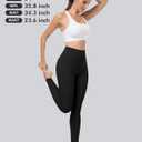 CHRLEISURE Leggings with Pockets for Women - Tummy Control High Waisted Soft Workout Yoga Pants (Black, M)