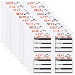 120pcs Oil Change Stickers, 1.97 Inch Next Service Due Stickers Removable Oil Change Reminder Labels Oil Change Decal Static Cling, No Residue for Vehicle Windshield Window 2 Pack