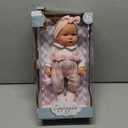 Enjoyin 12'' Baby Doll in Gift Box with Pink Cloths, Pacifier, 13''x13'' Microfabric Blanket, and Feeding Bottle. Gift Idea for Ages 3+