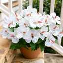 HyeFlora Artificial Hibiscus Flowers for Outdoors Faux Plant Spring Decor, 4 Bundles Fake Tropical Flowers UV Resistant Realistic Outdoor Silk Flower for Outside Planter Porch Patio Garden Window Home