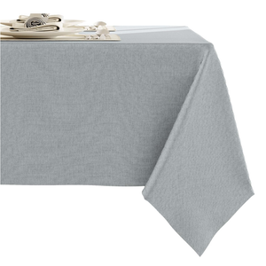 RUOYU Heavy Linen Blend Grey Tablecloths - 70" x 55" Premium Solid Tablecloth Stain Resistant Waterproof Table Cover for Dining Kitchen Banquets and Buffet Soft and Thick Fabric Wrinkle Free