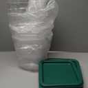 4 pcs 6qt Food Storage Containers with Lid, Square Clear Commercial Storage Containers with Handle and Scale for Food Storage in Home Kitchen & Dining (Green)