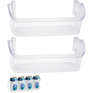 UPGRADED 242126602 Shelf Bin, Refrigerator Door Shelf Replacement Compatible for Frigidaire Electrolux Refrigerator-Lower Side Shelf Rack Parts 4547407, AP6278233, PS12364199(2 pack)