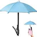 Phone Umbrella for Sun Adjustable Clip Base Mini Phone Shade, Portable Anti-Glare Sun Shield for All Smartphones, Compact Travel Accessory for Outdoor & Car Use